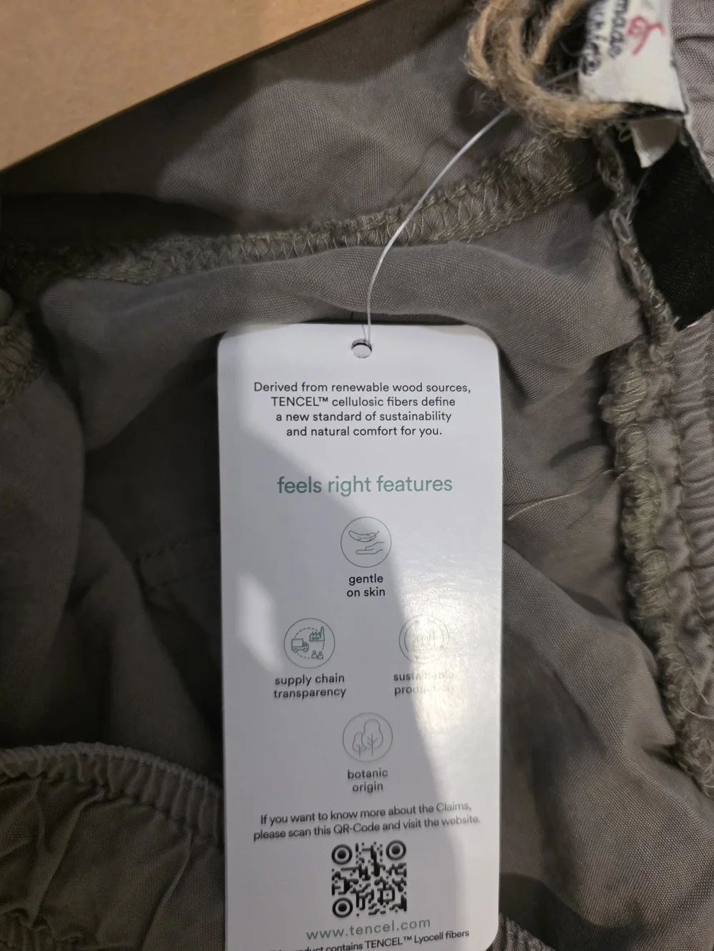 NWT Thread & Supply TENCEL™ Drawstring Shorts | Women's Large | Taupe | Summer - Picture 8 of 10